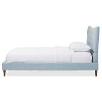 Baxton Studio BBT6570-Light Blue-Queen Hannah Modern Queen Size Platform Bed